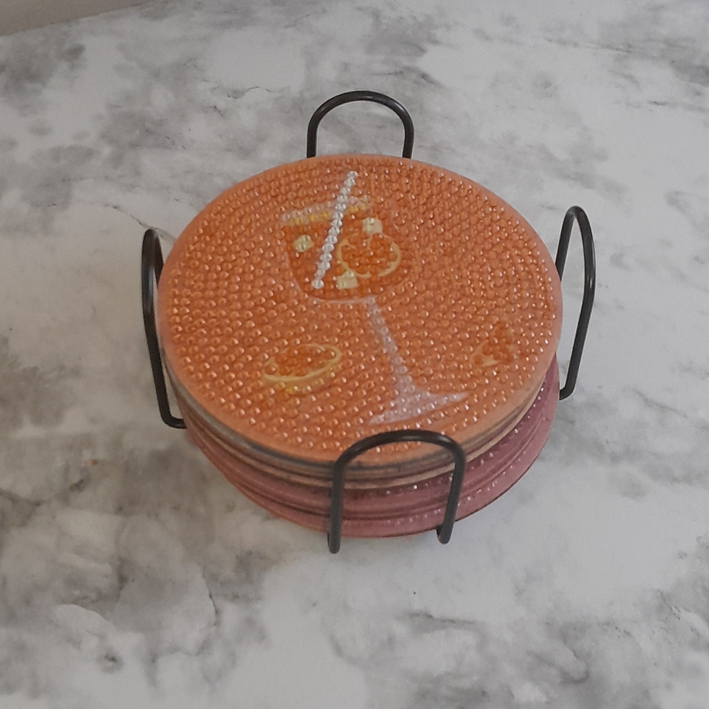 Colorful Cocktail Coaster Set - Picture 2 of 10